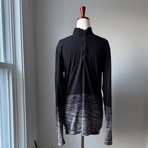 Craft Striped Quarter-Zip Long Sleeve Top Ombré Performance Cycling